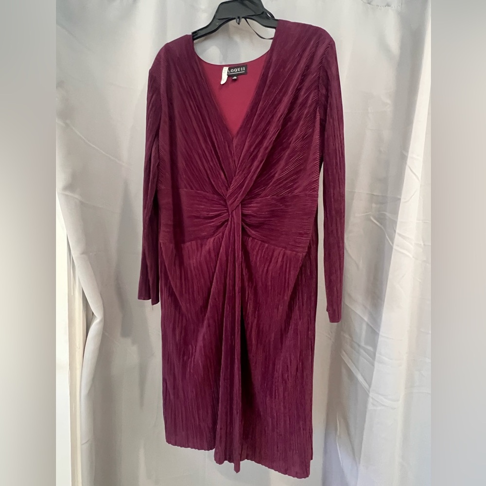 EUC Eloquii Burgundy/Wine Dress - Size 16.